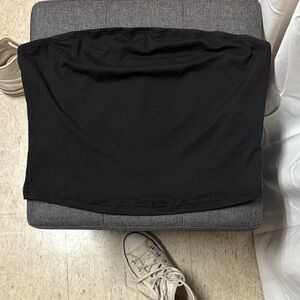SHEIN Elegant Black Tube Crop Top